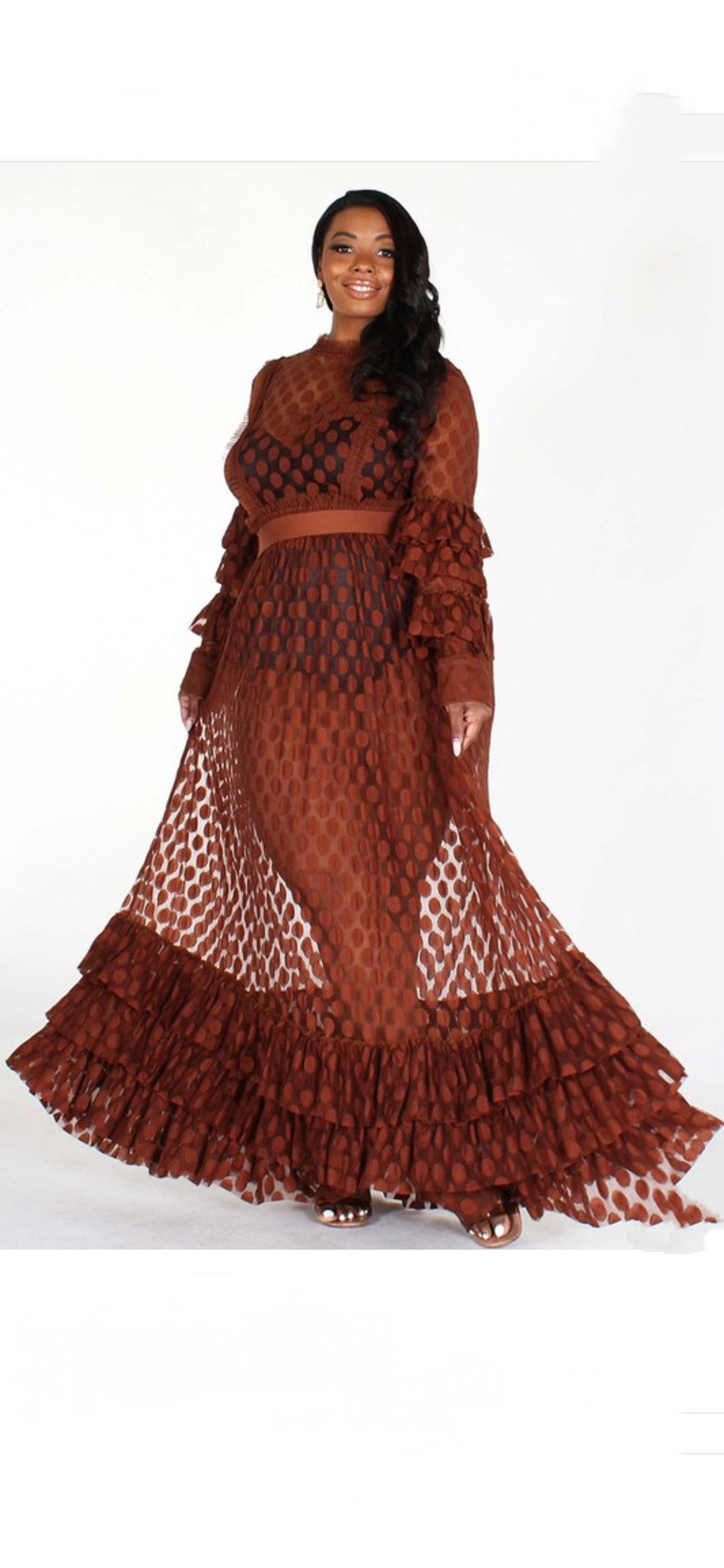 Mary - Polka Dot Maxi Dress