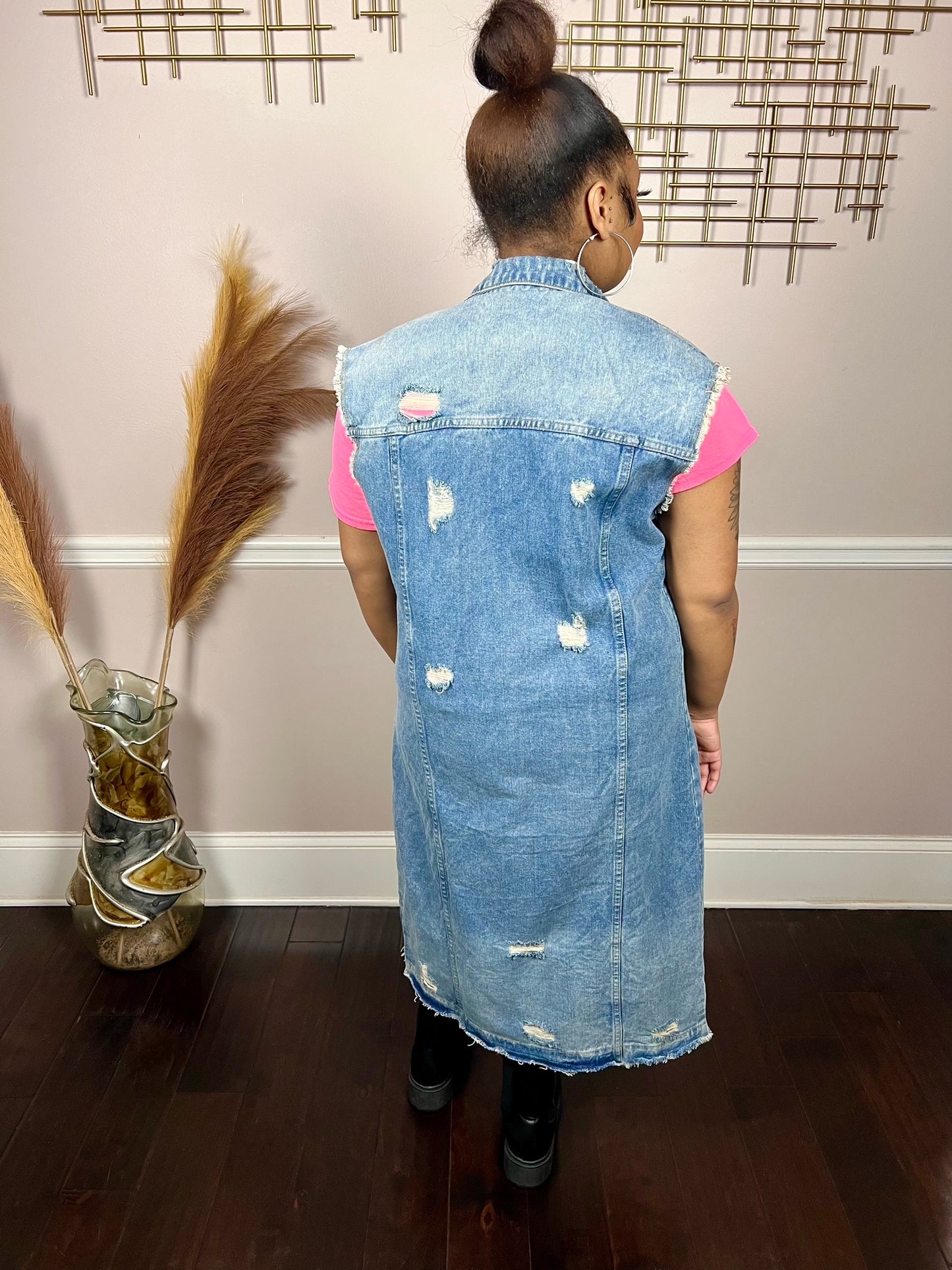 Denim - Vest Long Jacket
