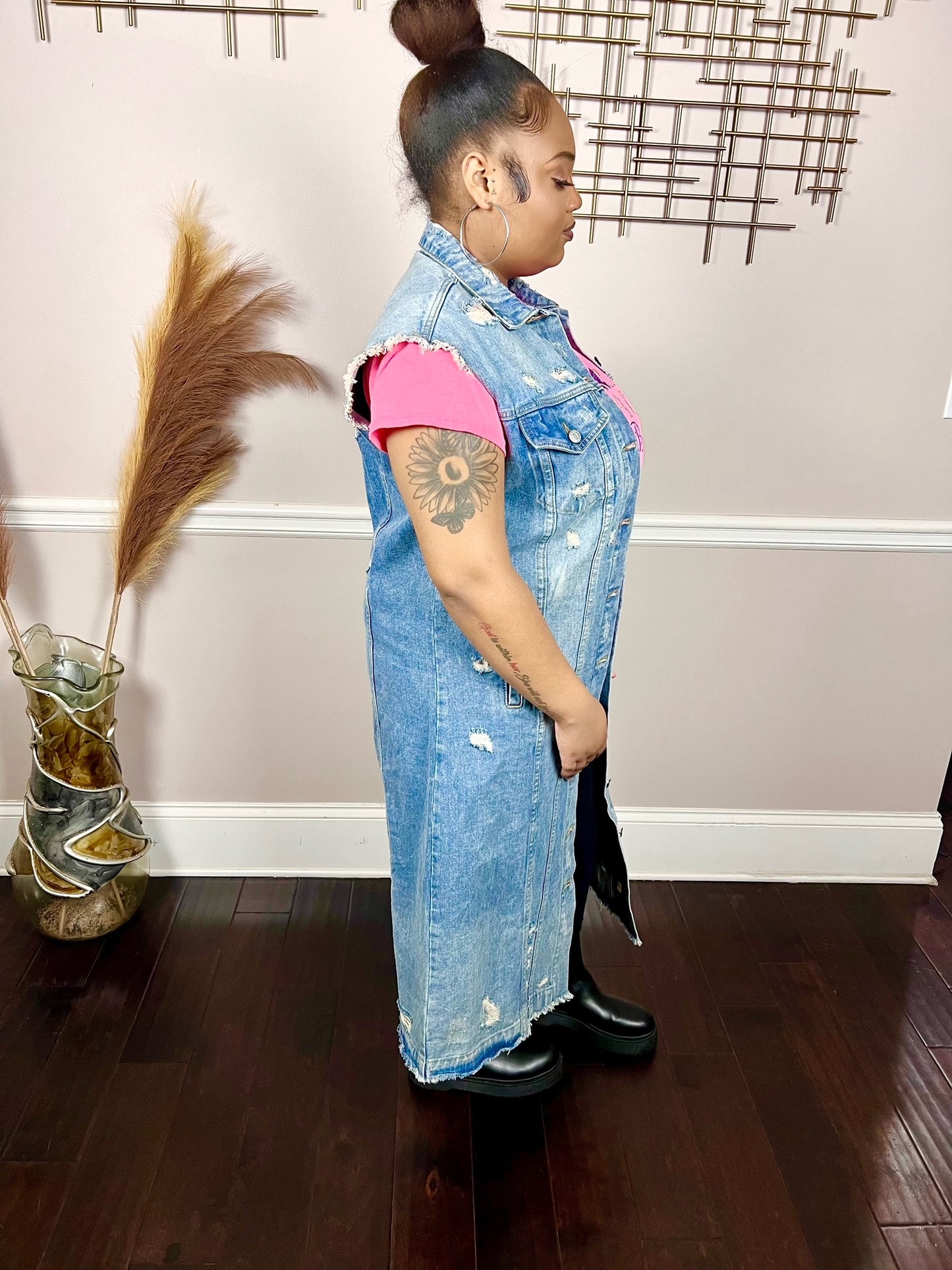 Denim - Vest Long Jacket